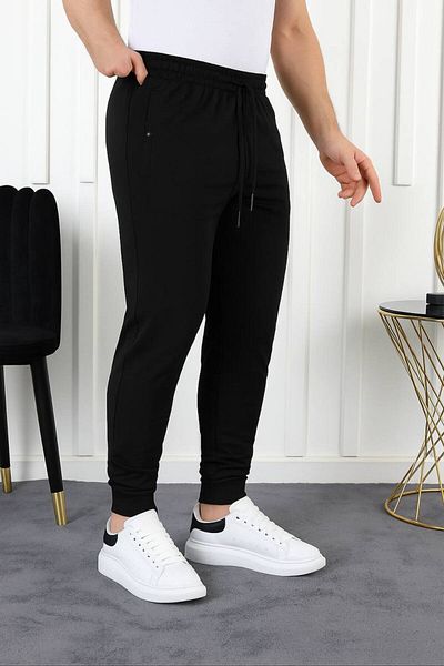 comstar Ανδρικό ελαστικό στη μέση Basic Μαύρο Jogger Sweatpants