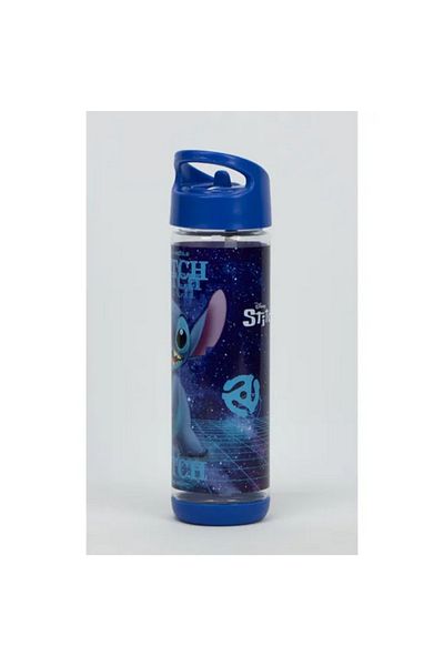 SUNCE Disney Stitch Plastic Water Bottle with Straw 500 ml