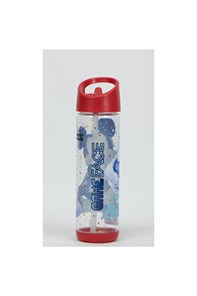 SUNCE Disney Mickey Mouse Plastic Water Bottle with Straw 500 ml