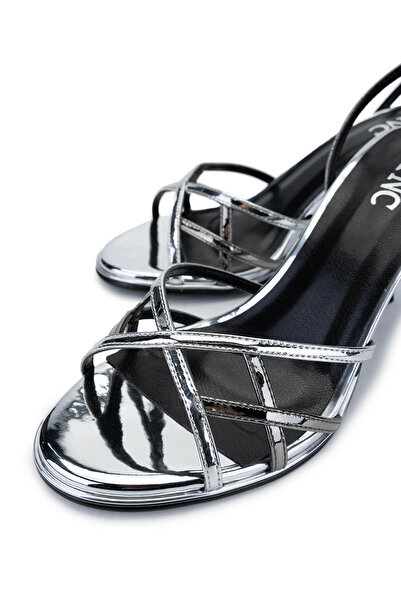 Tamer Tanca Women's Genuine Leather Lame Heeled Shoes