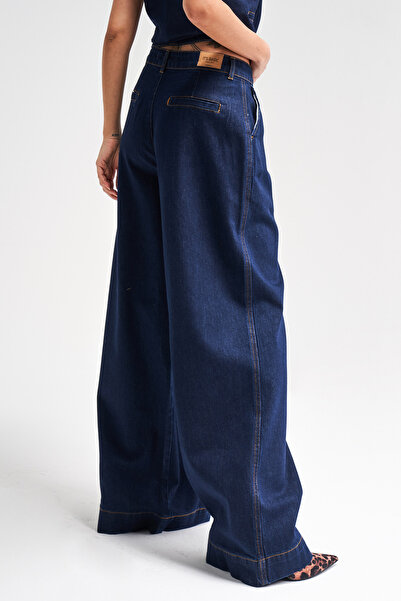 its basic Жіночі джинси кольору індиго 7s5-50 Mid Rise Palazzo Fit Середня талія 100% бавовна Внутрішня довжина 83 см Джинси