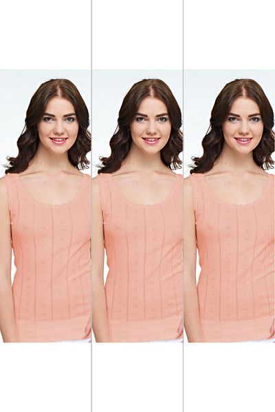 CNT Pachet de 3 sporturi jacquard cu bretele late colorate pentru femei