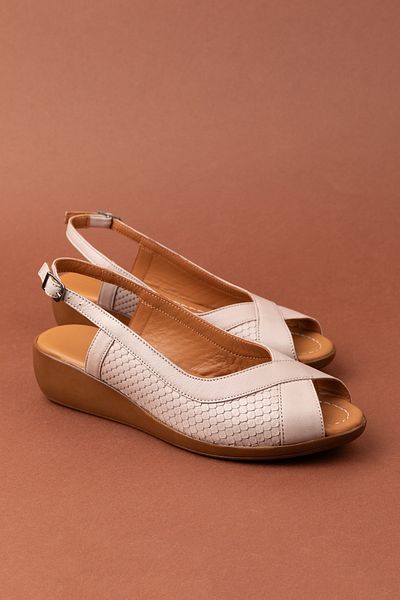 Gondol Genuine Leather Wedge Heeled Comfortable Mother Sandals Mlk.5812