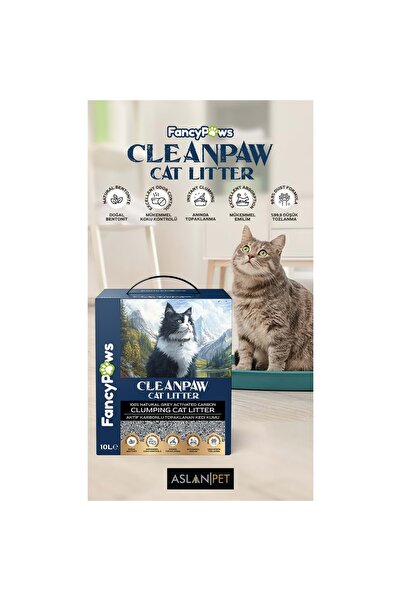 Fancy Paws CLEAN PAW GREY AKTİF KARBON BENTONİT KEDİ KUMU 10 L KUTU