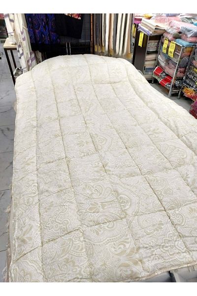 Merinos Hazel Cotton Single Quilt-Beige Ecru