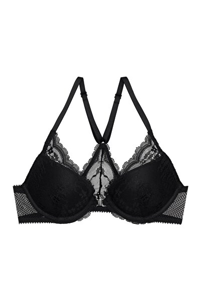 ESOTIQ Sutien push-up BLOOVII cu armătură, dantelă întărită, închidere în faț...