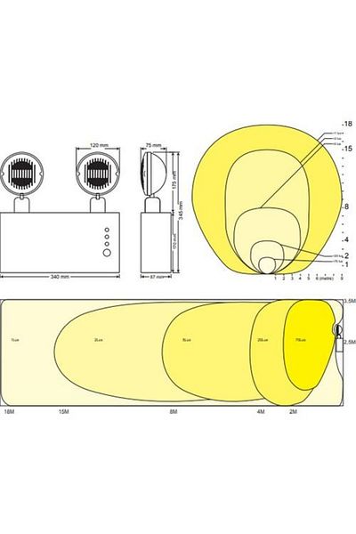 Arsel Versalite LED VSL226/3 - 180 MinutesEmergency Lighting Fixture, 2x1000 Lumen