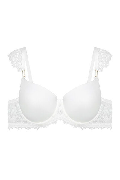 ESOTIQ Sutien ușor căptușit cu armătură, bretele decorative detașabile, cupe fine și dantelă angelică | Ofiel