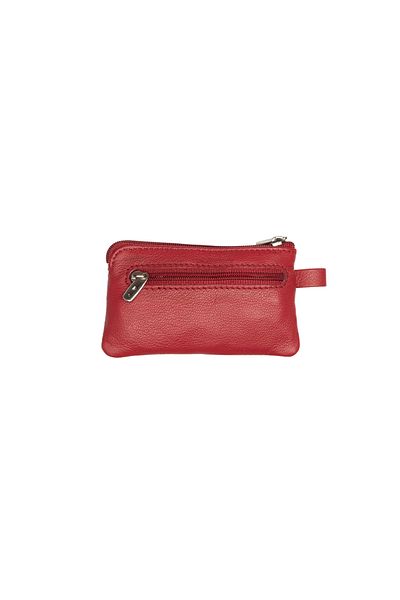 Toro Nero Men's Key Ring Made Of Red Genuine Leather Key
