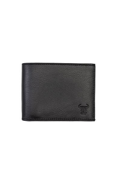 Toro Nero Men's Wallet Made Of Genuine Leather Black-red Muselles Eyelet
