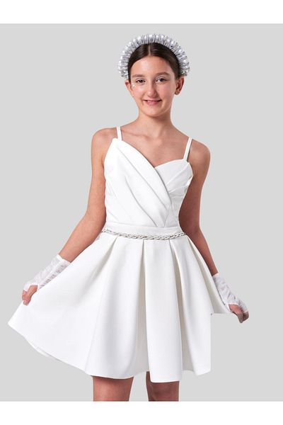 Erkut Girl's Evening Dress 10-15 Years White