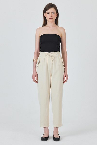 Rays Stone Pocket Button Detailed Elastic Waist Trousers 006