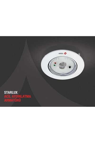 Arsel Starlux Sta-101 - Recessed Emergency Lighting Fixture, 60 Min.Burning