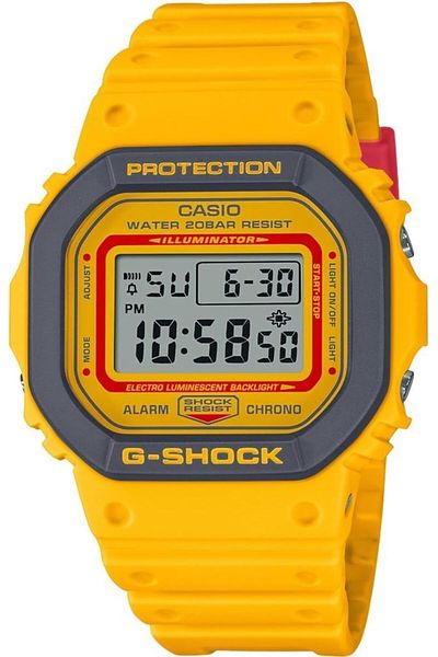 Casio G-Shock Watch - DW-5610Y-9DR Clear Dial, Yellow Band