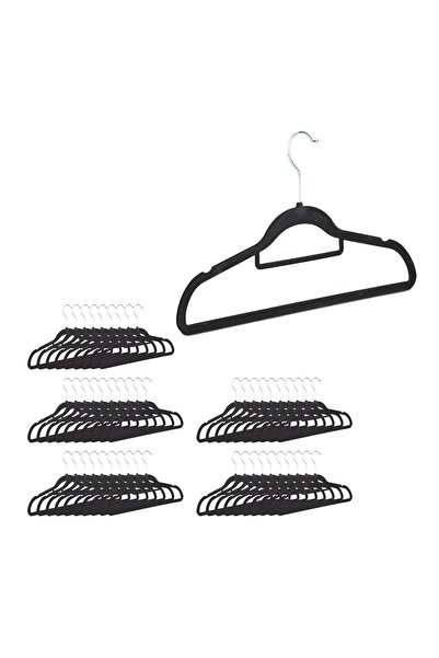 Relaxdays Set de 50 de umerașe din catifea cu suport pentru pantaloni, antide...