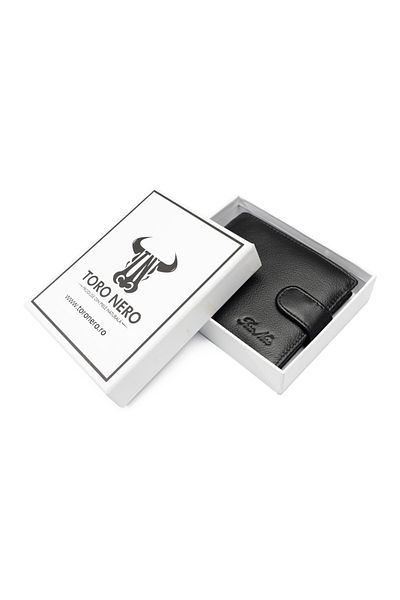 Toro Nero Men's wallet made of genuine leather, black, Vita Varia, RFID protection