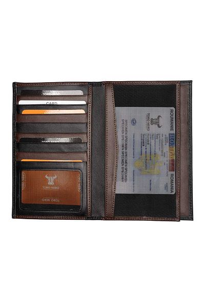 Toro Nero Men's Wallet Made Of Black Genuine Leather Toro Firma