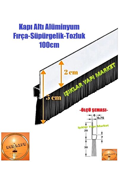 ece life Kapı Altı Alüminyum Fırça-süpürgelik-tozluk 100cm (ALINDAN MONTAJ)