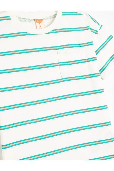 Koton Crew Neck Short Sleeve Cotton Striped T-Shirt