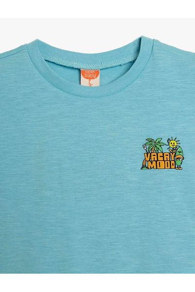Koton Tricou din bumbac cu mânecă scurtă, cu detaliu imprimat