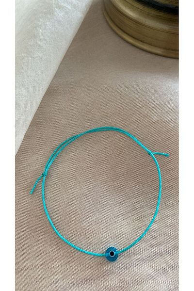 BAE ATOLYE Turquoise Thread Bracelet with Glass Evil Eye Beads