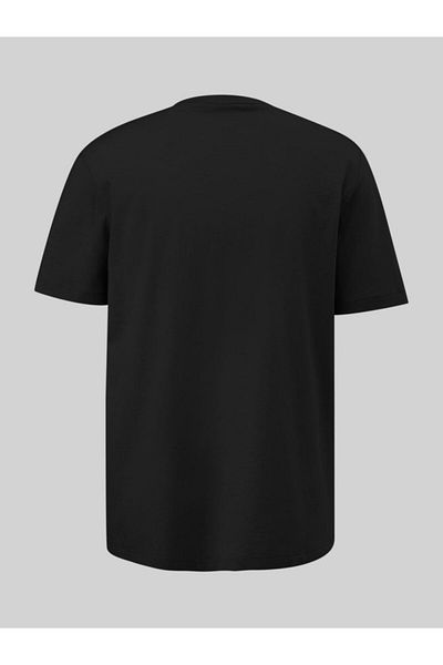 s.Oliver Big Sizes, Men's big size T-shirt with scoop neck and logo, cotton