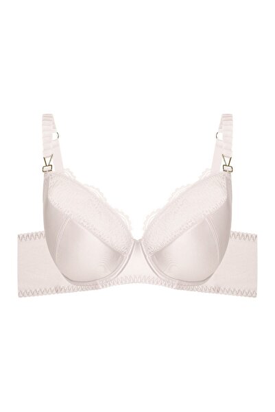 ESOTIQ Sutien semi-umflat, cupe din satin cu armătură și bretele decorative din dantelă, elegant și sexy | Brillant