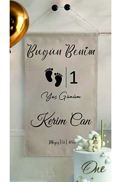 Baskı Madeni 70X100 CM DOĞUM GÜNÜ FLAMASI -İSME ÖZEL KİŞİSELLEŞTİRİLEBİLİR DO...