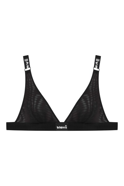 ESOTIQ Sutien triunghiular BLOOVII cu bretele late și logo, confortabil | Oui