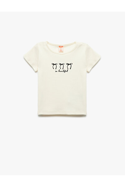 Koton Beige Baby Girl T-Shirt 5Smg10103Ak