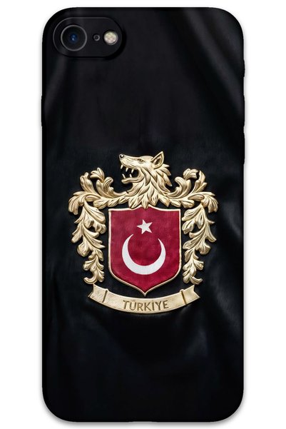 Gramaphone iPhone Se 2022 Compatible Turkish Patterned Phone Case + Screen Pr...