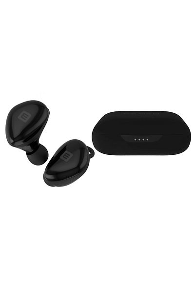 Evelatus EBE02 in-ear headphones, Wireless, Bluetooth 5.0, IPX4, Extra Bass, charging case, black