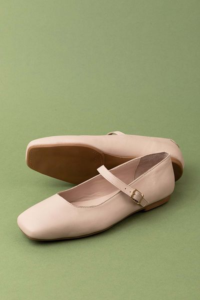 Gondol Balerini din piele naturală Daily Classic cu o singură curea Ln.4410