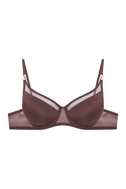 ESOTIQ Sutien push-up cu armătură, cupe fine, plasă întărită și detalii aurii...