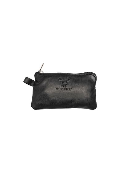 Toro Nero Men's key ring made of black genuine leather Key