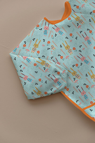 Messido Uzun Kollu Mama Ve Faaliyet Önlüğü, Aktivite Ve Boyama Önlüğü, Sevimli Tavşan Desenli, 1-5 Yaş