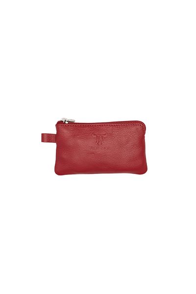 Toro Nero Men's Key Ring Made Of Red Genuine Leather Key