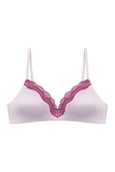 ESOTIQ Sutien push-up fără fereturi BLOOVII cu cupe modelate, dantelă delicat...