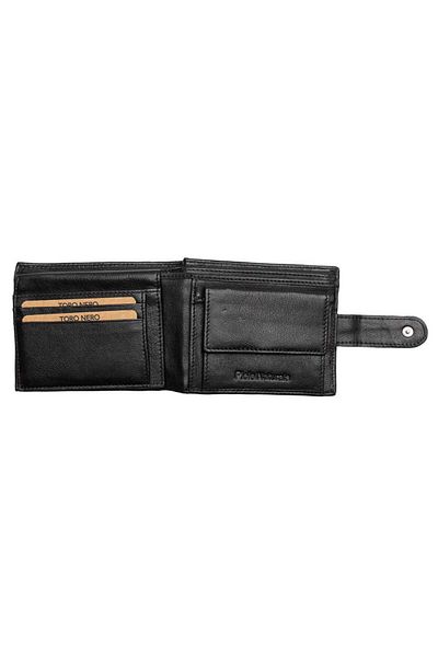 Toro Nero Men's Wallet Made Of Genuine Leather, Black Vox, Rfid Protection