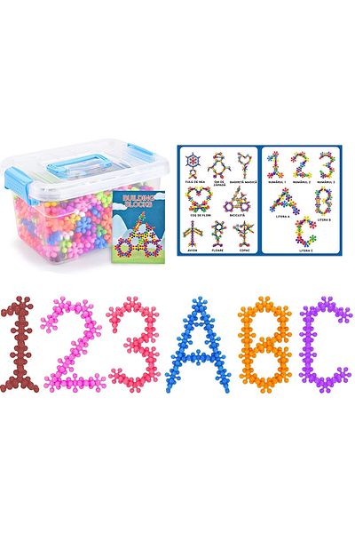 Pitikot Set de constructie stelute STEM 400 piese Pitikot®, Interblocabile, interactiva