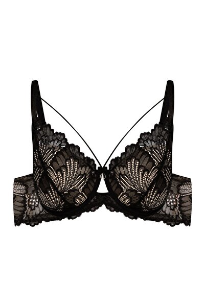 ESOTIQ Sutien cu armătură, căptușit, întărit cu dantelă florală, bretele deco...