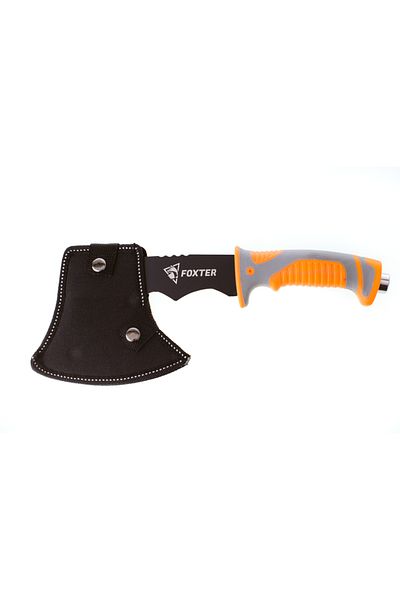 Foxter Mini toporisca Tomahawk Solid, 29 cm, husa lama, maner anti-alunecare, portocaliu