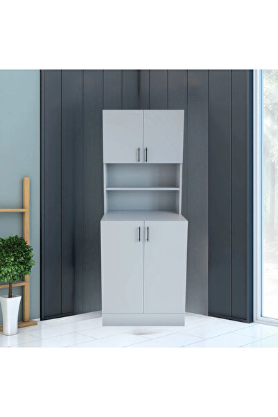 Teknor Leylak Stil Kapaklı Çamaşır Makinesi Dolabı