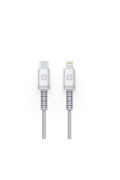 Evelatus MFI08 data/charging cable, USB - C - Lightning, fast charging, 1 m, gray