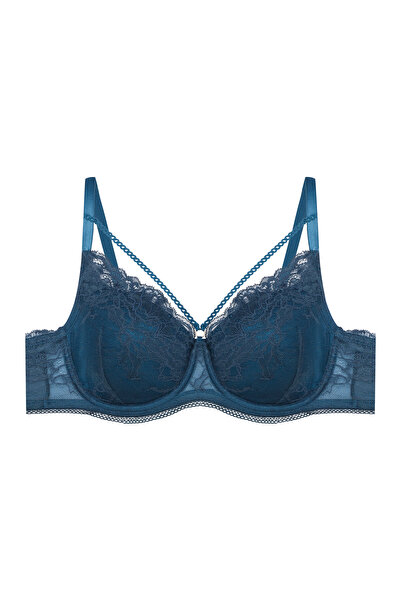ESOTIQ Lightly Padded Reinforced Bra Underwired with Decorative Strappy Front...