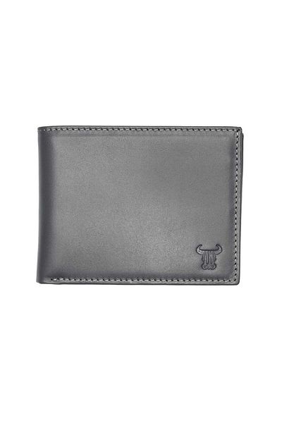 Toro Nero Men's wallet made of gray genuine leather Muselles Eyelet