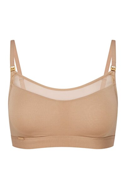 ESOTIQ Sutien moale pentru alăptare cu plasă din modal și elastan, confortabi...