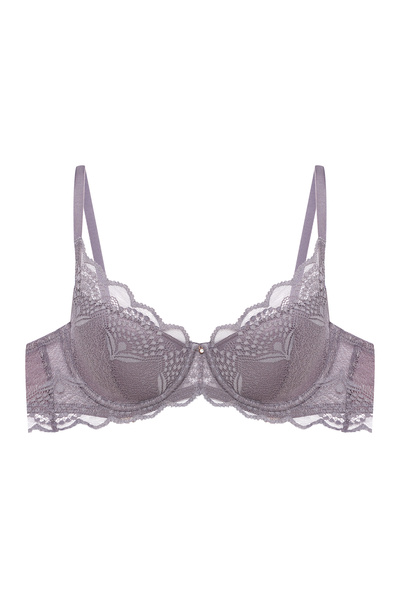 ESOTIQ Sutien push-up cu armătură, dantelă florală și pandantiv | Lenjerie senzuală și feminină | Song