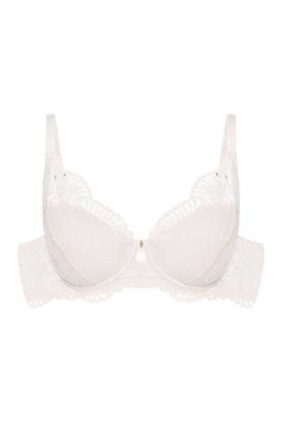 ESOTIQ Sutien ușor căptușit cu armătură, dantelă botanică decorativă, pandant...