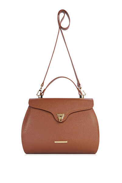 MAYERMODA Mayer Hakiki Deri Kilit Detaylı Kadın El-Omuz Çantası